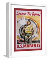 Mural Smackdown Marines-null-Framed Giclee Print