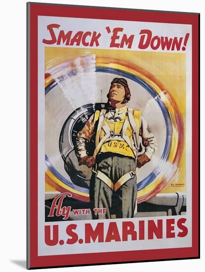 Mural Smackdown Marines-null-Mounted Giclee Print