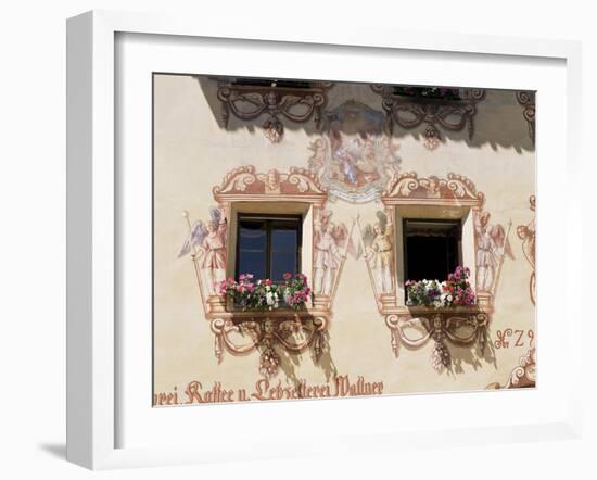 Mural Surrounding Cafe Windows, St. Wolfgang, Salzburg Province, Austria-Philip Craven-Framed Photographic Print