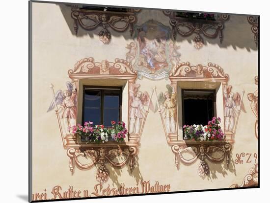 Mural Surrounding Cafe Windows, St. Wolfgang, Salzburg Province, Austria-Philip Craven-Mounted Photographic Print