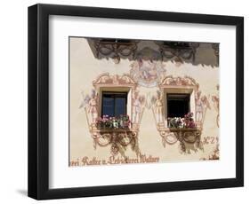 Mural Surrounding Cafe Windows, St. Wolfgang, Salzburg Province, Austria-Philip Craven-Framed Photographic Print