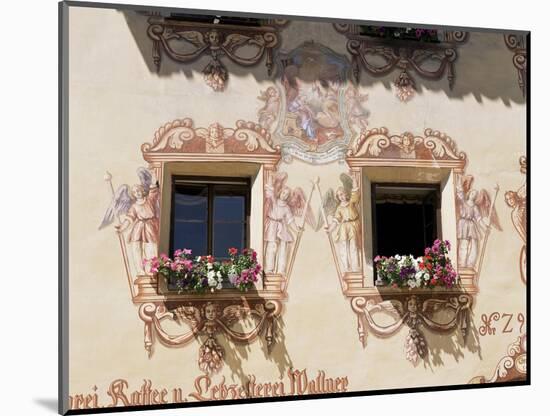 Mural Surrounding Cafe Windows, St. Wolfgang, Salzburg Province, Austria-Philip Craven-Mounted Photographic Print