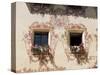 Mural Surrounding Cafe Windows, St. Wolfgang, Salzburg Province, Austria-Philip Craven-Stretched Canvas