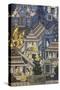 Mural with Scenes of Thai Culture, Wat Pho, Bangkok, Thailand-null-Stretched Canvas