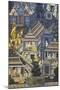 Mural with Scenes of Thai Culture, Wat Pho, Bangkok, Thailand-null-Mounted Giclee Print