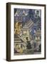 Mural with Scenes of Thai Culture, Wat Pho, Bangkok, Thailand-null-Framed Giclee Print