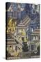 Mural with Scenes of Thai Culture, Wat Pho, Bangkok, Thailand-null-Stretched Canvas