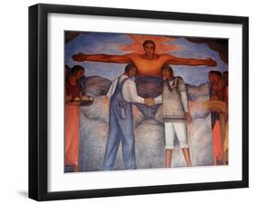 Murals by Diego Rivera, Secretary of Public Education, Mexico-Russell Gordon-Framed Premium Photographic Print