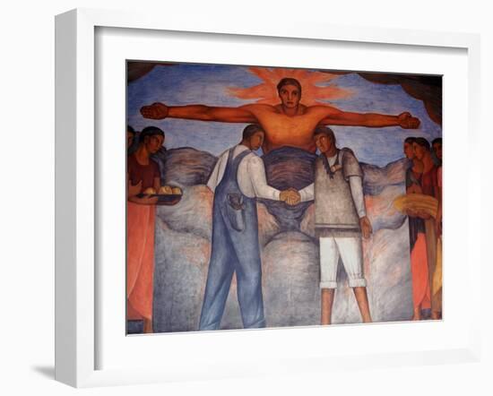 Murals by Diego Rivera, Secretary of Public Education, Mexico-Russell Gordon-Framed Premium Photographic Print