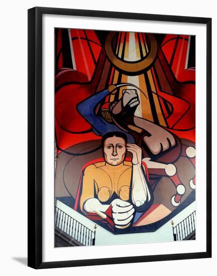 Murals by Diego Rivera, Secretary of Public Education, Mexico-Russell Gordon-Framed Premium Photographic Print