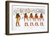 'Murals from the Tombs of the Kings at Thebes, discovered by G Belzoni', 1820-1822-Charles Joseph Hullmandel-Framed Giclee Print