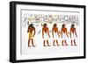 'Murals from the Tombs of the Kings at Thebes, discovered by G Belzoni', 1820-1822-Charles Joseph Hullmandel-Framed Giclee Print