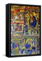 Murals in Christian Monastery and Church of Azuwa Maryam, Zege Peninsula, Lake Tana, Ethiopia-Simon Montgomery-Framed Stretched Canvas