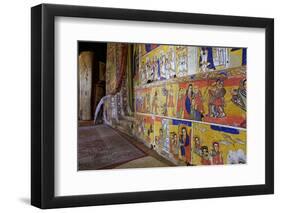 Murals in Christian Monastery and Church of Azuwa Maryam, Zege Peninsula, Lake Tana, Ethiopia-Simon Montgomery-Framed Photographic Print