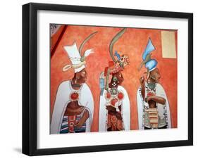 Murals in Mayan Temple, Bonampak, Museum of Mexican History, Monterrey, Nuevo Leon, Chiapas, Mexico-Russell Gordon-Framed Photographic Print