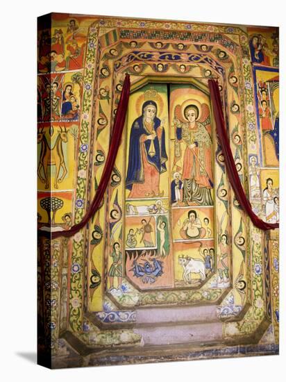 Murals in the Inner Sanctuary of the Christian Church of Ura Kedane Meheriet, Ethiopia-Gavin Hellier-Stretched Canvas