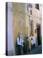 Murals in the Village of Tinura, Bosa Region, Island of Sardinia, Italy, Mediterranean-Bruno Morandi-Stretched Canvas