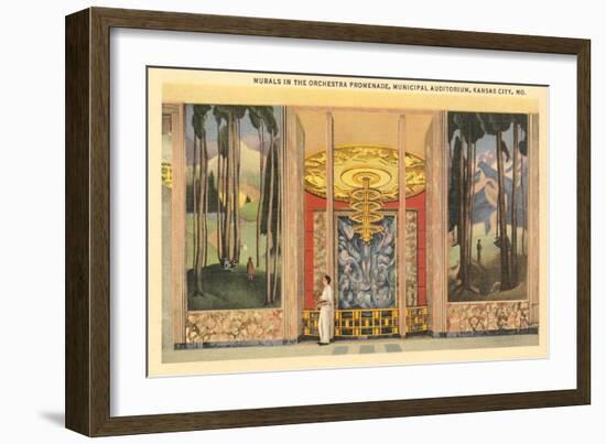 Murals, Municipal Auditorium, Kansas City-null-Framed Premium Giclee Print