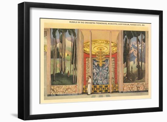 Murals, Municipal Auditorium, Kansas City-null-Framed Premium Giclee Print