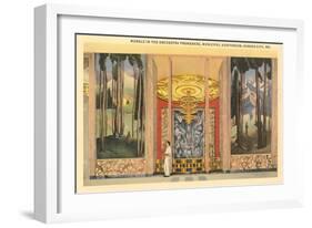 Murals, Municipal Auditorium, Kansas City-null-Framed Premium Giclee Print