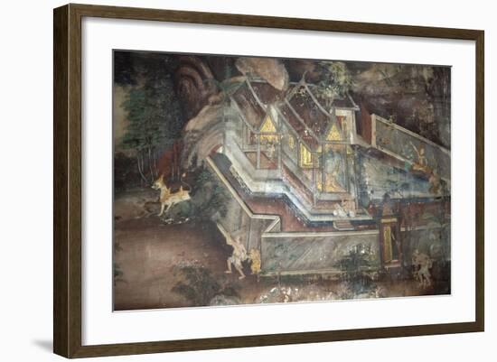 Murals with Scenes from the Life of the Buddha-null-Framed Giclee Print