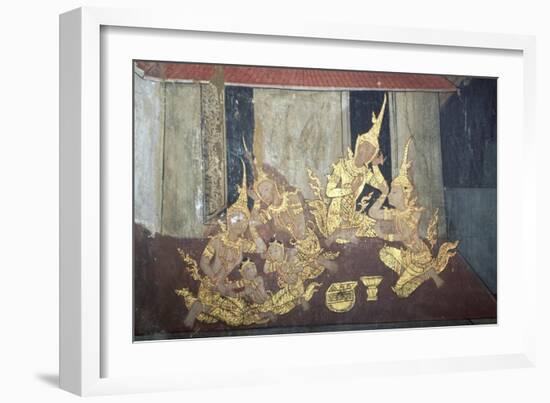 Murals with Scenes from the Life of the Buddha-null-Framed Giclee Print