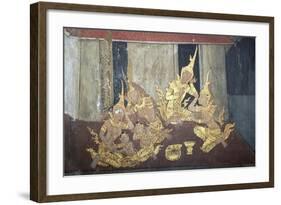 Murals with Scenes from the Life of the Buddha-null-Framed Giclee Print