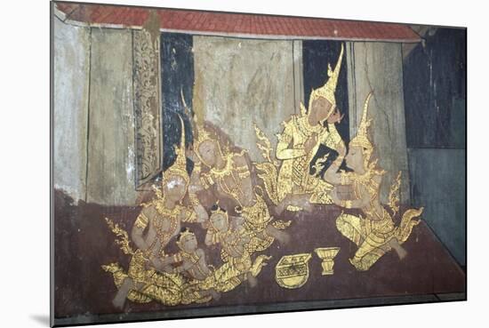 Murals with Scenes from the Life of the Buddha-null-Mounted Giclee Print