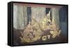 Murals with Scenes from the Life of the Buddha-null-Framed Stretched Canvas