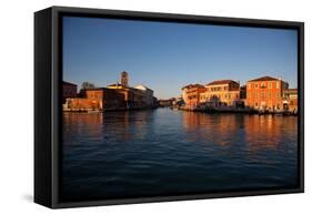 Murano Island at Sunset, Venice Lagoon, Venice, Veneto, Italy, Europe-Carlo-Framed Stretched Canvas