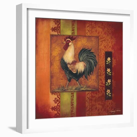 Murano Rooster II-Kimberly Poloson-Framed Art Print