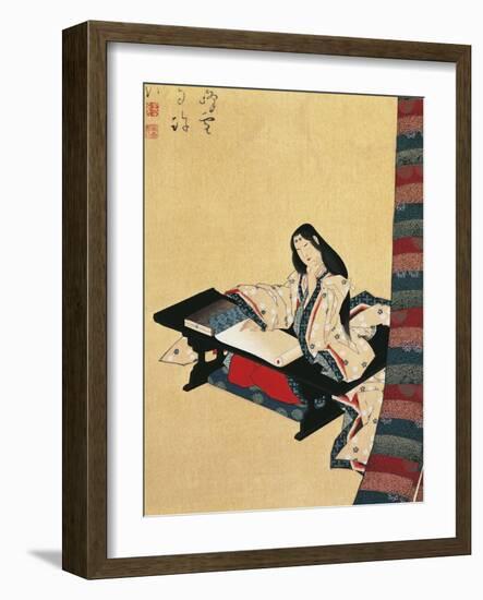 Murasaki Shikibu, 10th-11th Century Author and Poet from the Fujiwara Family, Kakemono-null-Framed Giclee Print