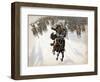 Murat at the Head of the Cavalry in Battle of Eylau-Jacques de Breville-Framed Art Print