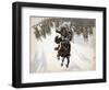 Murat at the Head of the Cavalry in Battle of Eylau-Jacques de Breville-Framed Art Print