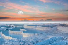 Beautiful Sunrise and Natural Travertine Pools and Terraces, Pamukkale, Turkey-muratart-Photographic Print