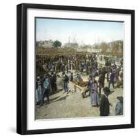 Murcia (Espagne), the Pig Market During a Fair, Circa 1885-1890-Leon, Levy et Fils-Framed Photographic Print