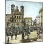 Murcia (Spain), the Square and the Santo Domigo Church (1543-1742) on a Market Day, Circa 1885-1890-Leon, Levy et Fils-Mounted Photographic Print