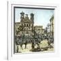 Murcia (Spain), the Square and the Santo Domigo Church (1543-1742) on a Market Day, Circa 1885-1890-Leon, Levy et Fils-Framed Photographic Print