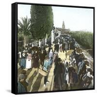 Murcie (Spain), the Paseo Del Malecon, Circa 1885-1890-Leon, Levy et Fils-Framed Stretched Canvas