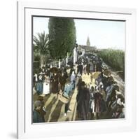 Murcie (Spain), the Paseo Del Malecon, Circa 1885-1890-Leon, Levy et Fils-Framed Photographic Print