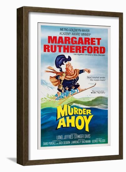 Murder Ahoy, Margaret Rutherford, 1964-null-Framed Art Print