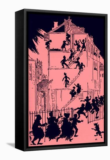 'Murder in the Rue Morgue' by Edgar Allan Poe-Arthur Rackham-Framed Stretched Canvas
