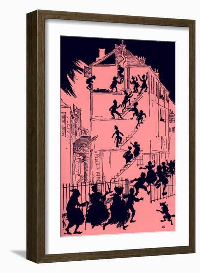 'Murder in the Rue Morgue' by Edgar Allan Poe-Arthur Rackham-Framed Giclee Print