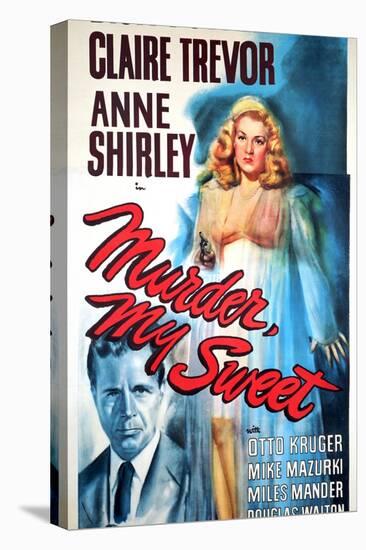 Murder, My Sweet, Dick Powell, Claire Trevor, 1944-null-Stretched Canvas