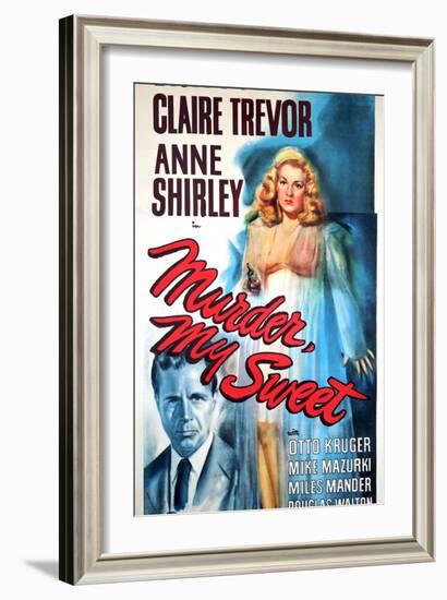 Murder, My Sweet, Dick Powell, Claire Trevor, 1944-null-Framed Art Print