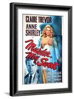 Murder, My Sweet, Dick Powell, Claire Trevor, 1944-null-Framed Art Print