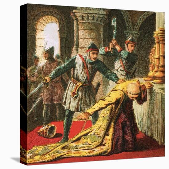 Murder of Thomas a Becket-English-Stretched Canvas