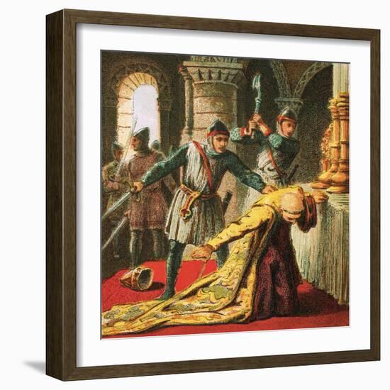 Murder of Thomas a Becket-English-Framed Giclee Print