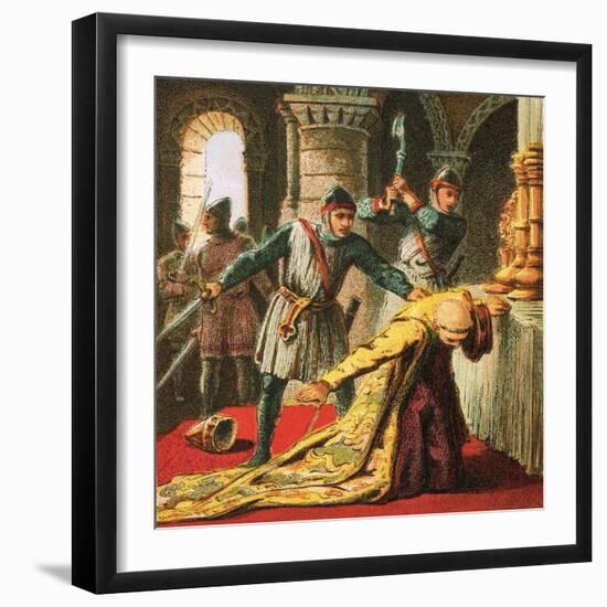 Murder of Thomas a Becket-English-Framed Giclee Print