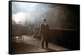 MURDER ON THE ORIENT EXPRESS, 1974 directed by SIDNEY LUMET Albert Finney (photo)-null-Framed Stretched Canvas